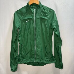 Nike Green Full Zip Windbreaker Jacket (Size Small)
